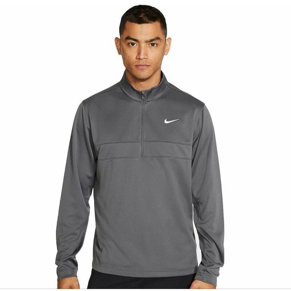 Nike Men's 1/4 Zip Dri-Fit Gray Size Large